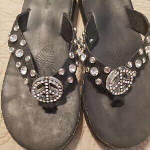 Soda Flip Flops Customized with Rhinestones